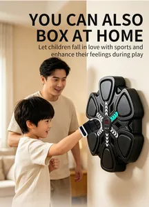 Bersaglio boxe musicale intelligente a parete con display LED e guantoni per allenamento