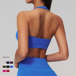 Brassière de sport bleu marine avec dos nageur et plusieurs coloris disponibles