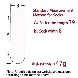 Size chart for coral fleece Christmas socks showing height 39cm and weight 47g