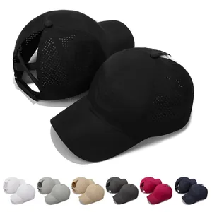 Gorra de Béisbol con Coleta para Mujer Secado Rápido Malla Transpirable Sombrero de Sol Ajustable Ligero Outdoor Running Summer Trucker Cap