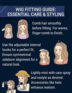 Detailed step-by-step guide for wearing and styling gradient long curly cosplay wigs
