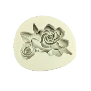 3D Gardenia flower silicone mold for fondant, resin, and chocolate cake decoration