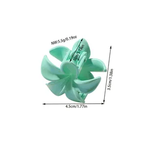 4.5cm candy color plumeria flower hair claw clip with detailed size measurements