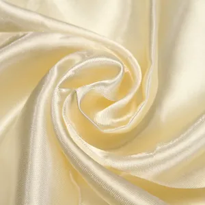 Champagne satin neckerchief scarf with a smooth glossy texture for professional attire