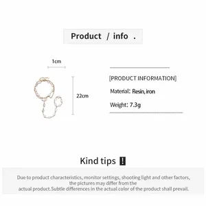 Detailed dimensions and material specs for the elegant double-layer resin bead bracelet