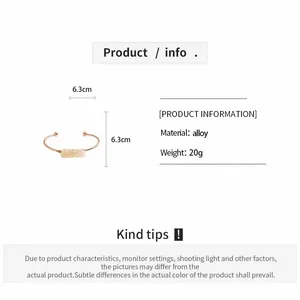Dettagli completi del bracciale in cristallo irregolare con diametro 6,3 cm e lega