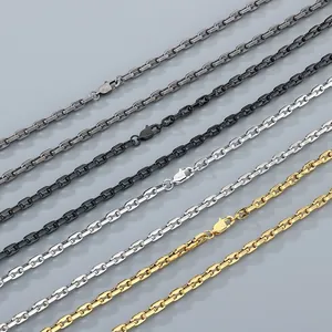 Roestvrijstalen koffieboon ketting en armband set in diverse kleuren voor heren dames
