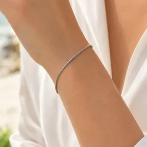 Elegant slim stainless steel snake chain bracelet for women in a minimalist style