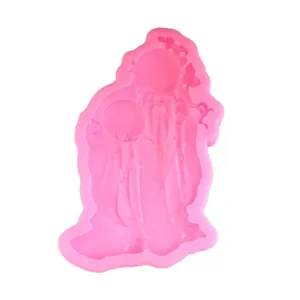 3D Old Man of Longevity silicone mold for DIY handmade fondant cake and soap making