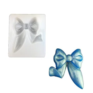 High-quality bowknot shape silicone mold for DIY fondant cake decoration and resin crafts