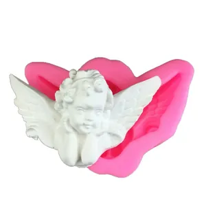 Stampo in silicone angelo 3D per decorazione torte cioccolato e sapone artigianale