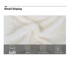 Detail of soft plush fleece lining with warm, breathable and anti-static texture