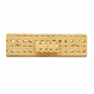 Detailed view of a vintage-style woven rattan pattern acrylic clutch handbag for women