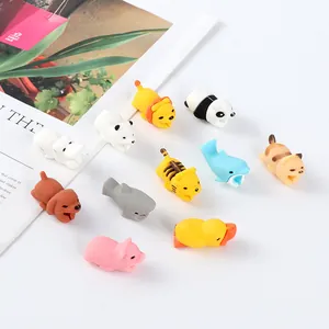 Cute Cartoon Animal Cable Protector Durable PVC Data Line Saver For Smartphone USB Charging Cable Anti-Break Protective Cover