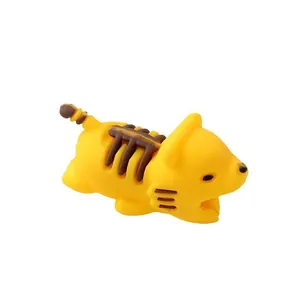 Cute cartoon tiger charging cable protector for universal data cable anti-breakage