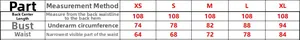 Detailed size chart for black tube top mesh evening gown with measurement instructions