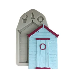 Moule en silicone de porte de cabane pour décoration de gâteau fondant et chocolat