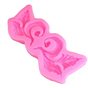 Symmetrical vine flower silicone mold for DIY fondant cake decorating and baking.