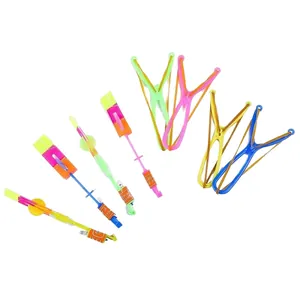 Luminous LED slingshot flying arrows outdoor night market toy set in various vibrant colors
