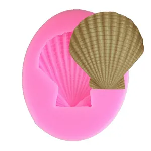 Stampo in silicone a forma di conchiglia per decorazioni torte fondente.