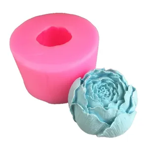Rose flower bud silicone mold for DIY fondant cake decoration and soap making