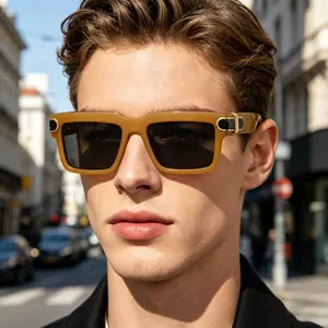Vintage Square Sunglasses For Women Men PC Plastic Thick Frame UV400 Protection Trendy Retro Outdoor Fashion Eyewear