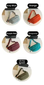Collezione di borse a tracolla leggere in nylon impermeabile in cinque colori diversi