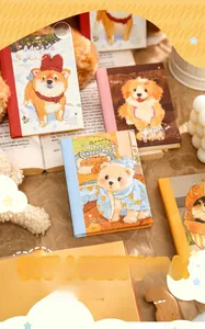 Collection of A7 pocket notebooks featuring original cute dog illustrations for journaling
