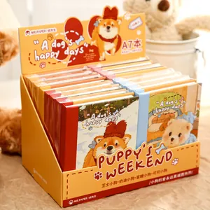 A7 pocket notebook set featuring cute puppy illustrations for journaling and notes