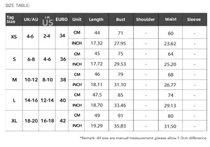Detailed garment size chart for the Y2K style halter neck top with measurements in CM and INCH