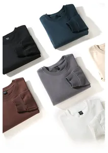 Sweatshirts à col rond pliés en plusieurs couleurs avec détails de poignets côtelés
