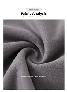 Détail macro du tissu éponge français en pur coton épais de haute qualité en gris