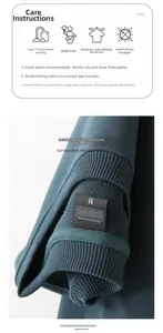 Détail du poignet du sweat sarcelle et étiquette d'entretien en mélange 91% coton