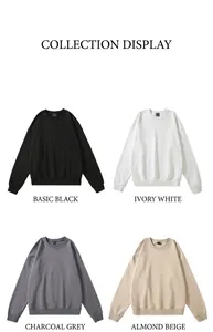 Felpe pesanti con spalle scese nei colori nero, avorio, grigio nobile e albicocca