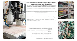 Detaillierte Ansicht hochwertiger Acetat-Materialplatten für feinen Haarschmuck
