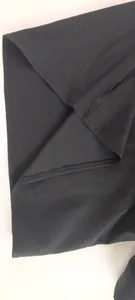 Close-up detail of the durable stitching and fabric texture on a black jumpsuit