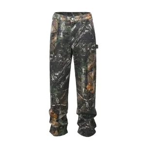 Jean cargo ample style high street avec imprimé camouflage forêt réaliste