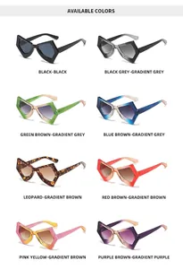 Detailed grid of oversized butterfly sunglasses in eight diverse gradient color options