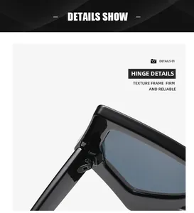 Close-up of the reinforced metal hinge on black butterfly frame Y2K sunglasses