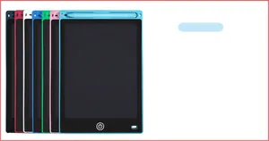 Detailed technical specifications for a 12-inch LCD writing tablet in various colors