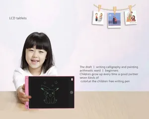 Pink LCD writing tablet for kids with high-sensitivity stylus and digital drawing screen