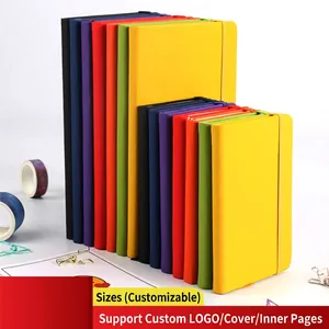 A5 A6 PU Leather Business Notebook With Elastic Band Ribbon Bookmark Daolin Paper Hardcover Journal For Office School Stationary