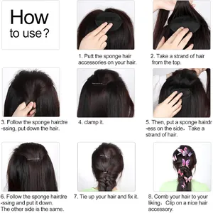 Step-by-step guide for using sponge hair volumizing inserts for flat hair styling