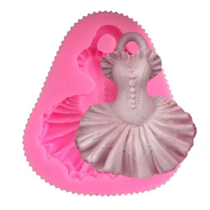 Moule en silicone robe de mariée pour décoration gâteaux et projets de bricolage