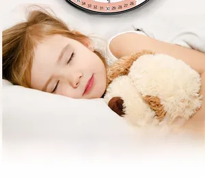 Silent sweeping movement detail of children's wall clock for a quiet sleep