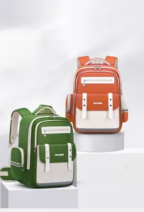 Ergonomic primary school backpack with large capacity and spinal protection
