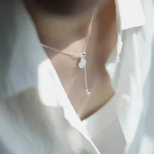 Elegant S925 sterling silver necklace with an adjustable round coin pendant charm