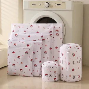 Cartoon Druck Wäschenetz Polyester Feinmaschiger Waschsack Für Waschmaschine Schützende Wäschesäcke Für Kleidung Unterwäsche