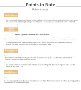 Detailed safety guide and instructions for burning dried flower scented candles