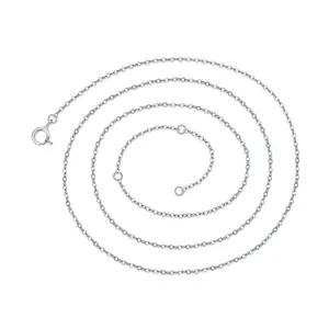 S925 sterling silver O-chain necklace DIY jewelry accessory in spiral layout.